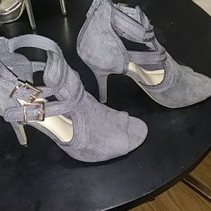 COPY - Grayish / military green heeled boots (2/$25)
